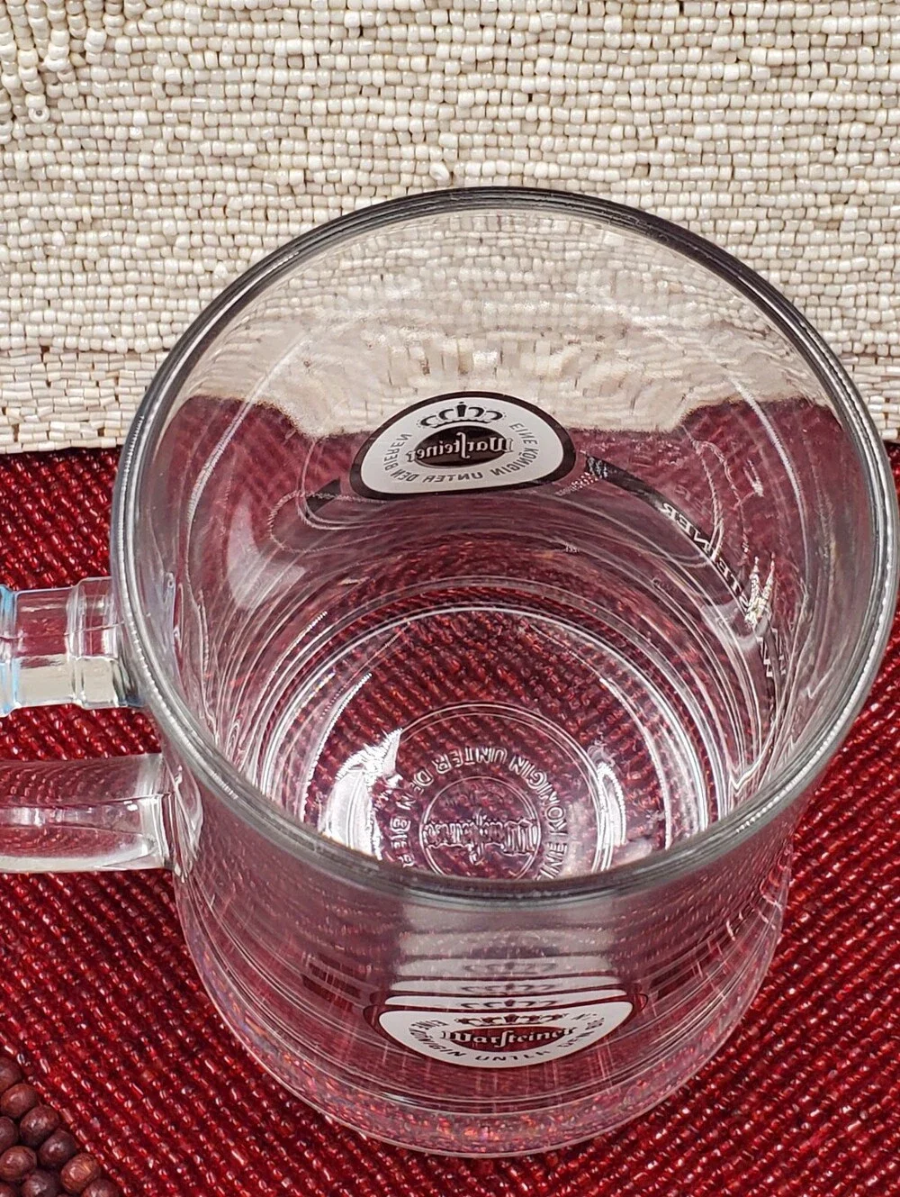 Authentic collectible Warsteiner glass beer mug 0.5l / 18 ounces (C21)